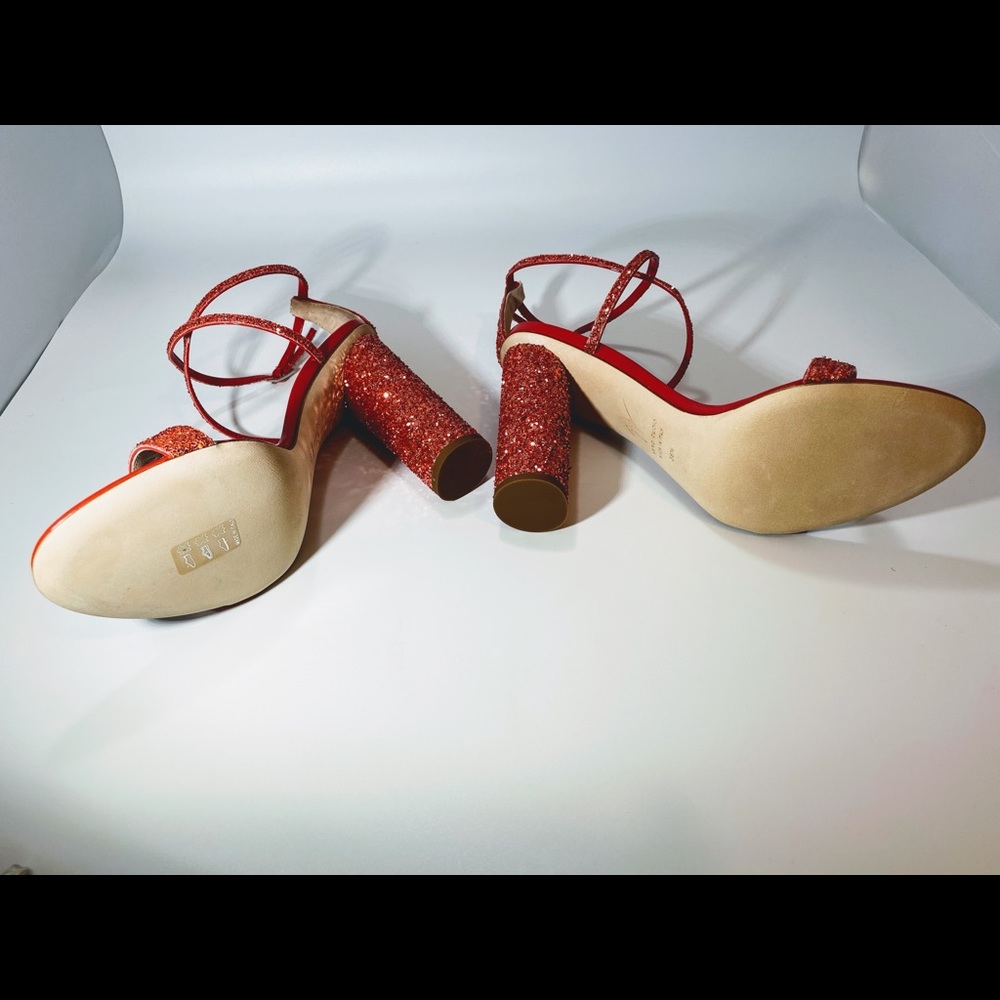 Giuseppe Zanotti Glitter Leather Sandal WOMENS 8.5 - Picture 7 of 7